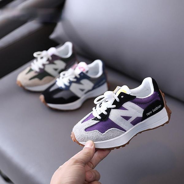 

athletic & outdoor spring kids sport sneakers baby girls slip on brand shoes mesh chunky children black casual trainers