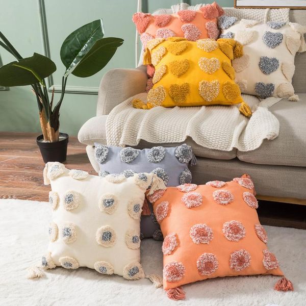 

cushion/decorative pillow nordic decorative cushion cover tassel embroidery bohemia pillowcase home decor for sofa living room tassels case