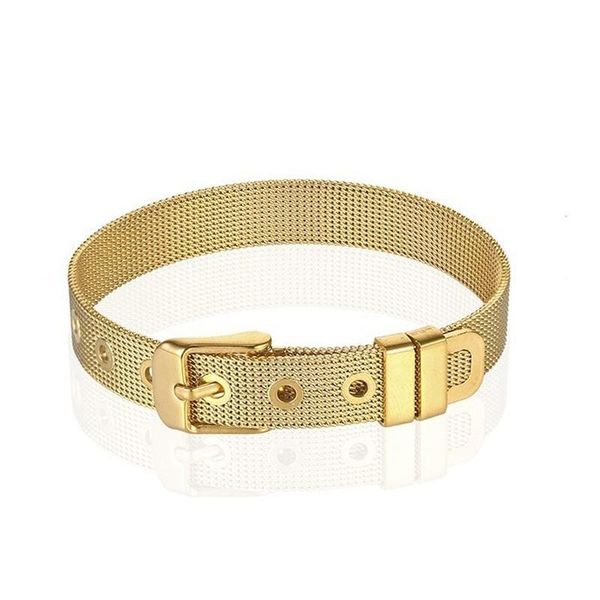 

link, chain rir stainless steel gold bracelet fashion mens metal hand watch, Black