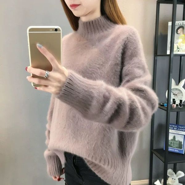 

new 2021 warm winter sweaters, half high necked shirts, autumn fashion women's non-woven jacket f 97og, White;black