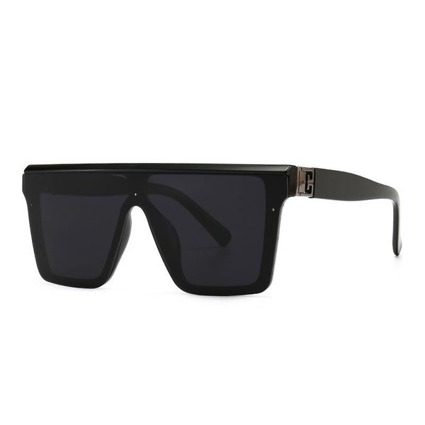 Sonnenbrille Vintage Luxus Designer Marke Mode Übergroße Quadratische Frauen Männer Trendy Großen Rahmen Flache Top Sonnenbrille Shades UV400