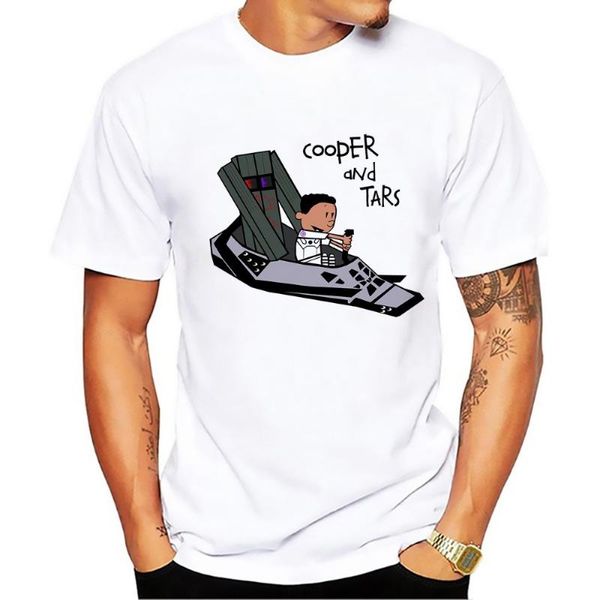 

men's t-shirts cooper and humor robot tars funny tshirt men summer white short sleeve casual homme cartoon interstellar t shirt, White;black