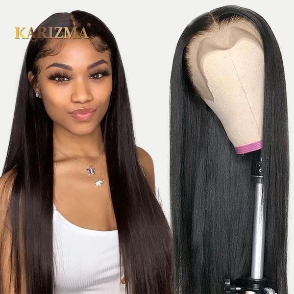 

lace wigs raw hair front wig straight human for black women remy preplucked transparent, Black;brown