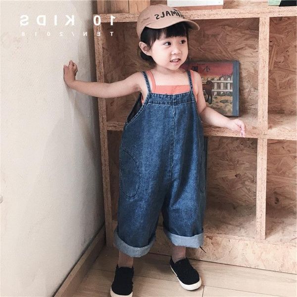 

clothing sets mihkalev children summer clothes set for kids +denim pants 2pieces girls outfits child tracksuit dro, White