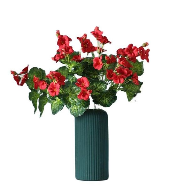

decorative flowers & wreaths 6pcs fake malus spectabilis (7 stems/bunch) 13" length simulation begonia green leaf for wedding centerpie