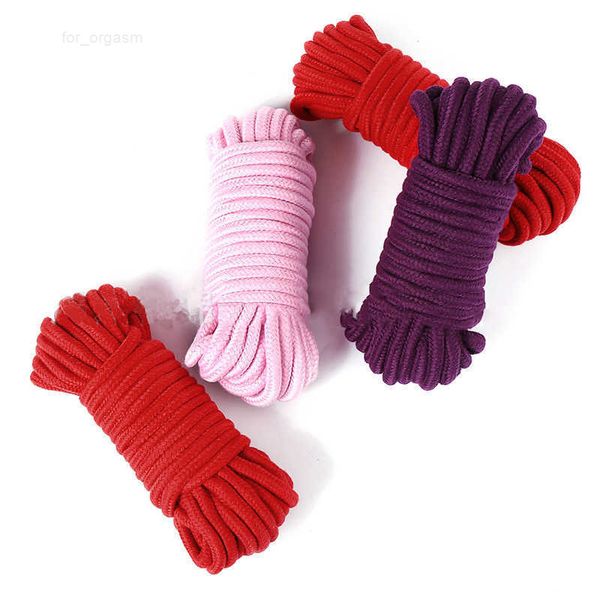 

2022bondage fx 2m/5m/10m slave rope thick cotton restraint erotic role play soft for couples game product 210701
