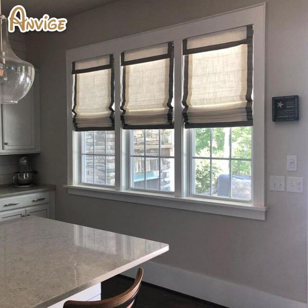 

blinds modern cotton linen full blackout/light filter roman shades ,easy install washable curtains ,customized window curtain drape