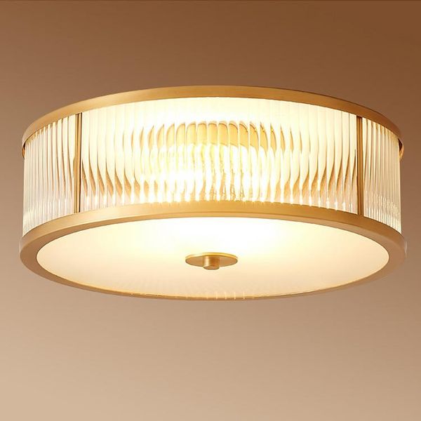 

ceiling lights modern copper american lamp living room dining el balcony led crystal glass