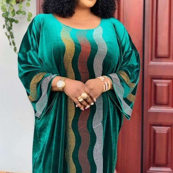 

ethnic clothing african dresses for women 2021 dashiki silk diamonds stripe robe africaine femme africa maxi dress clothes ladies, Red