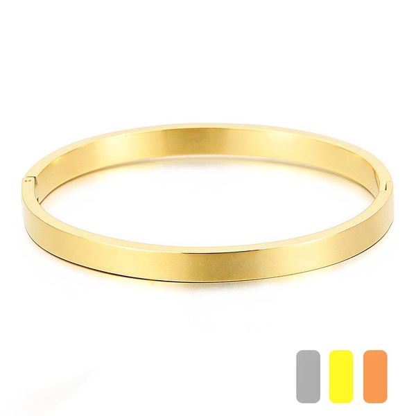 

bangle beautiful lovers bracelets woman stainless steel oval bangles & for golden wedding jewelry brand jonc gifts, Black