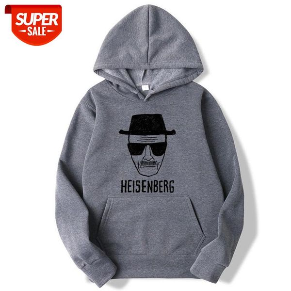 

fashion brand men's hoodies loose heisenberg printing blended cotton spring autumn male casual hip hophoodies sweatshirts hoodie #k69h, Black