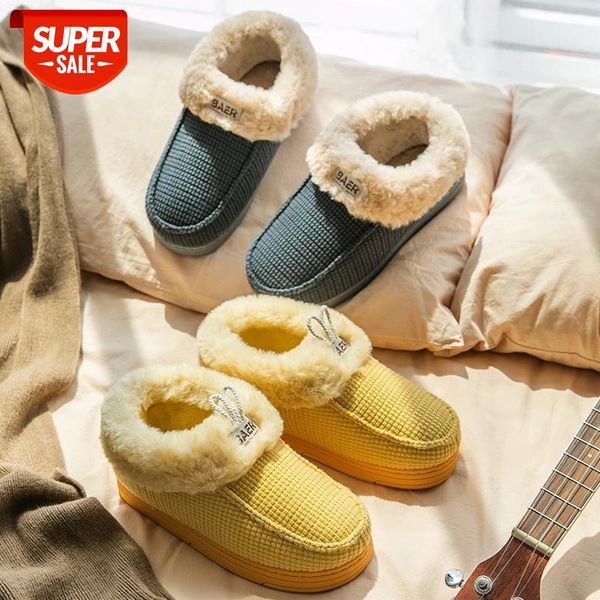 

asifn women faux fur home cotton slippers warm indoor cute bear non-slip couple foock house women men furry ladies slides #us50, Black