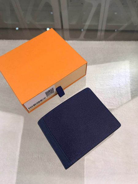 

blue white genuinel leather mens short wallet with box luxurys designers wallet purse credit card holder m30299, Red;black