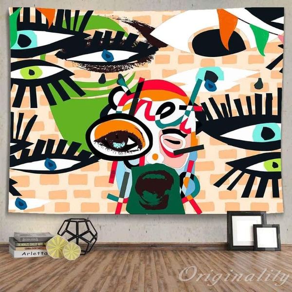 

tapestries big eyes decorative wall hanging home decoration