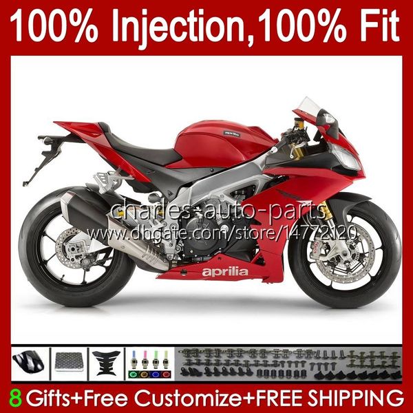 Fairings de injeção para Aprilia RSV4 RSV-1000 RSV 1000 RSV1000 R $ 09 10 11 12 13 14 15 RED 39NO.57 RSV1000RR 2009 2010 2012 2013 2014 2015 RSV1000R 09-15 Kit