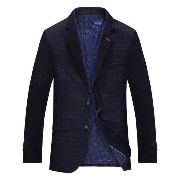 

men's suits & blazers 2021 autumn winter plaid smart casual men single breasted cotton outerwear plus size m - xxxxxl, White;black