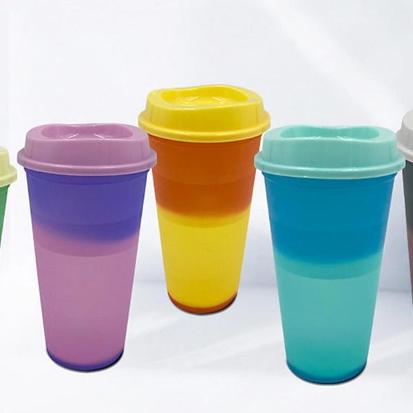 

mugs 80% 500ml water bottle large-capacity creative pp color-changing coffee juice cup for daily used drinking