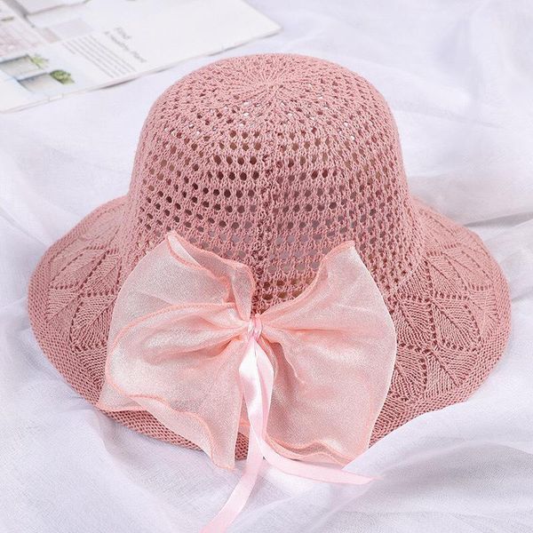 

wide brim hats bowknot hat for women classic foldable anti-uv sunscreen ladies cap spring summer beach seaside accessories, Blue;gray