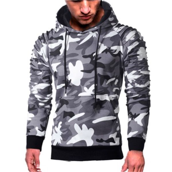 

mens striped folds hoodies fashion trend teenager long sleeve pocket hooded male autumn new raglan sleeves casual pullover hoodies, Black