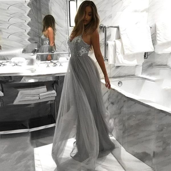 

casual dresses solid backless fashion woman party night v-neck spaghetti strap maxi lace runway dress strapless spring vestido, Black;gray