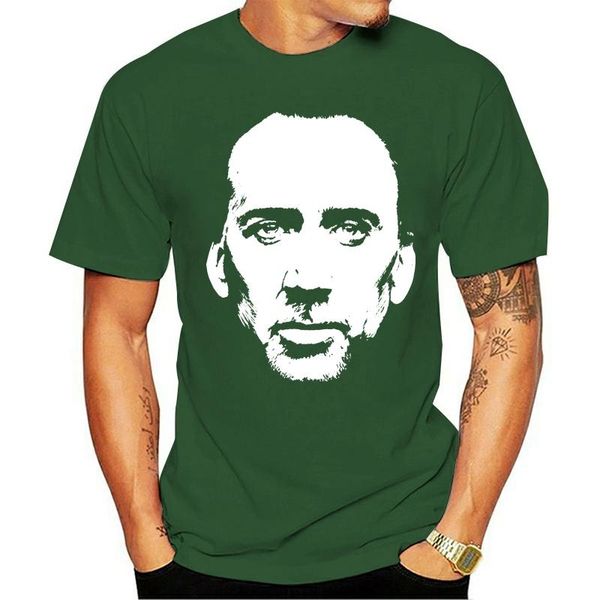 

men's t-shirts nicolas cage face-preto 2021 t-shirt, White;black