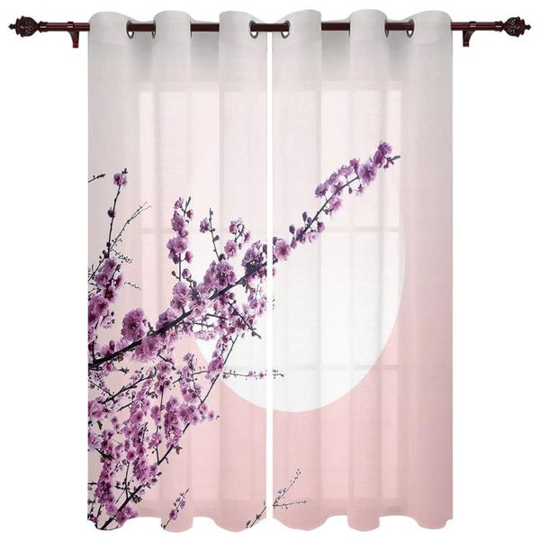 

curtain & drapes translucent curtains moon cherry blossom living room closet kitchen bedroom home decoration exquisite window