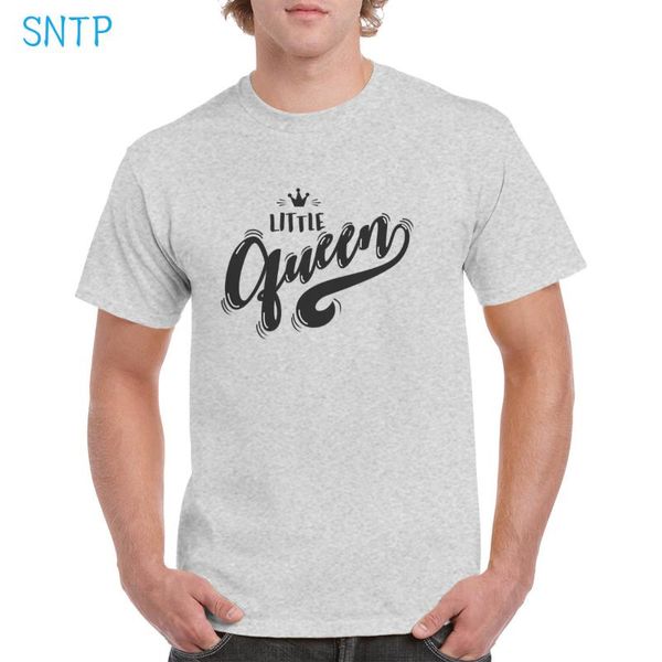 

men's t-shirts streamline little queen crown t shirt letters casual t-shirt 100% cotton clothes female/man, White;black