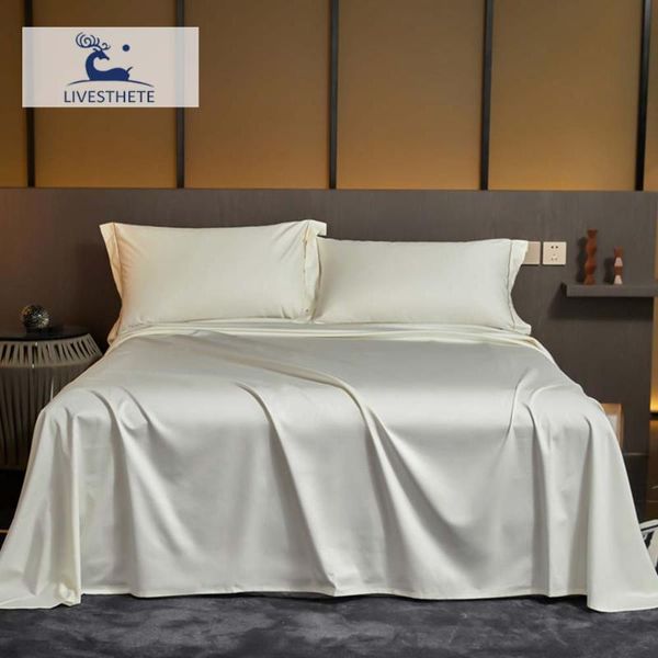 

sheets & sets liv-esthete bed sheet flat/fitted mattress cover elastic band home decor luxury 100 count pure cotton single doub