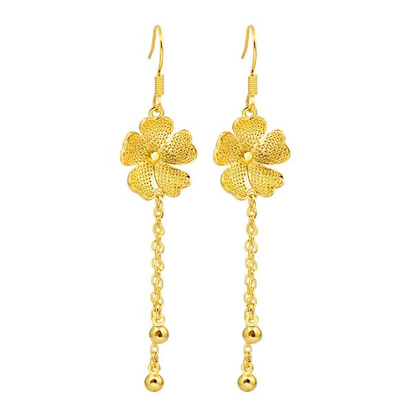 

long tassel dangle earring 18k yellow gold filled elegant women earring gift charm girls acessories present, Silver