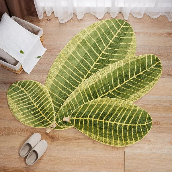 

carpets liu green leaf soft shaggy carpet parlor living room tapis hallway mats doormats kitchen bathroom absorbent mat rugs and