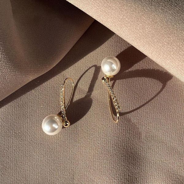 

fashion simple pearl temperament jewelry women's korean wedding earrings gifts for women, Silver