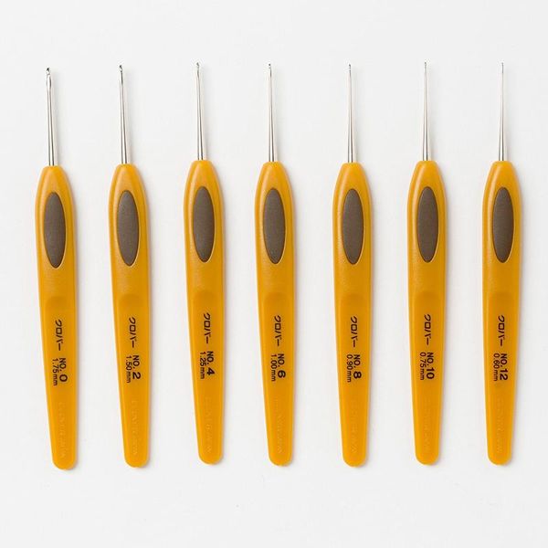 

1pcs japan clover crochet hook soft resin handle knitting needles sewing tools original authentic imported from japan 0.5-6.0mm, Black