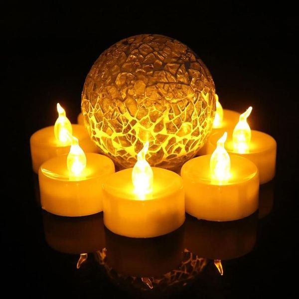 

12 pcs battery operated led tea light candles for wedding party festival decoration occasions-yellow, non-fl jllhzw