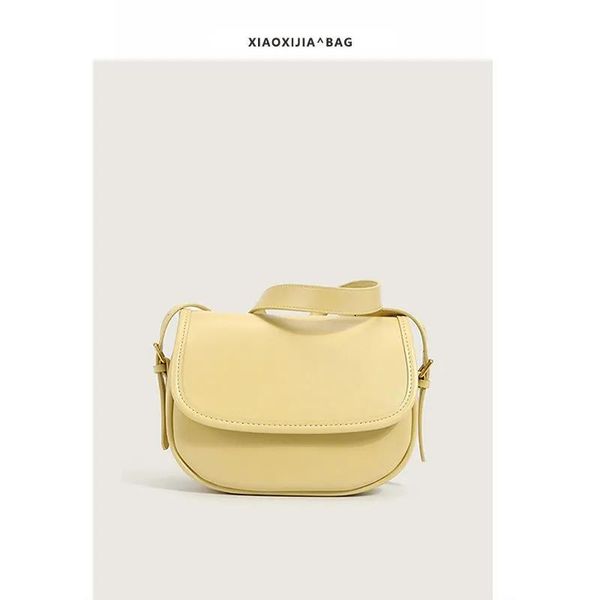 

evening bags niche bag female solid color retro saddle 2021 trendy ins fashion wild single shoulder messenger small