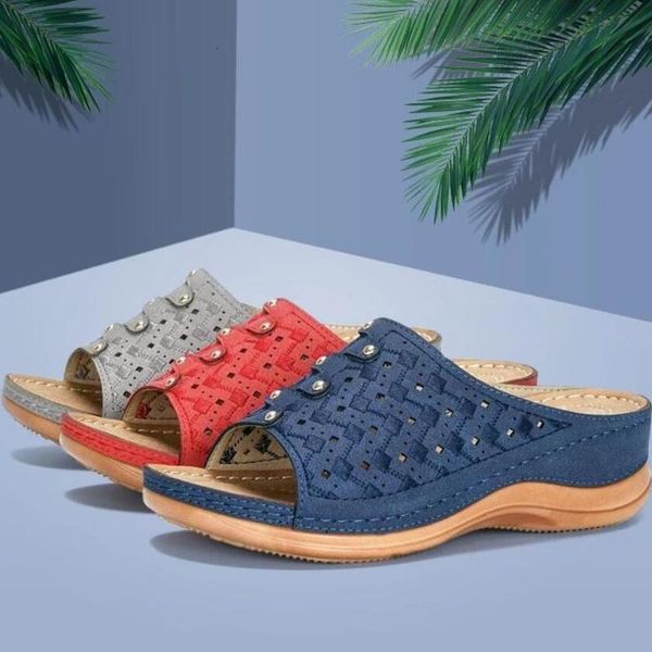 

women summer fashion sandals casual soft leather women's retro slippers shoes womens size35, Black