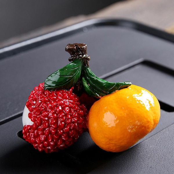 

decorative objects & figurines color change litchi tea pet office toy desk decor ornament gift set home table discolour accessories