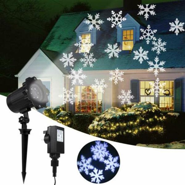 

strings outdoor christmas projector lamp led moving snowflake light party decor dag-ship