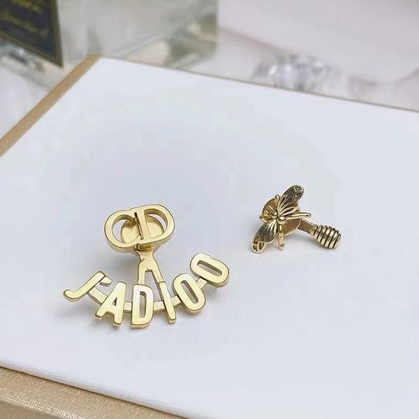 

luxury jewelry letter bee fashion simple net red earrings female, Golden