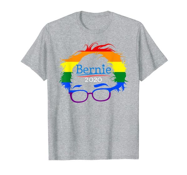 

bernie sanders 2020 rainbow president t-shirt for lgbt pride, White;black