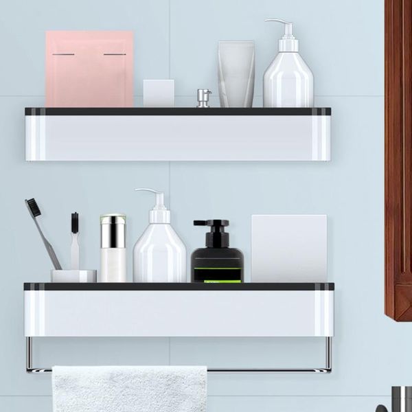 

bathroom shelf wall mounted shampoo shower shelves holder kitchen storage rack organizer towel bar bath accessories