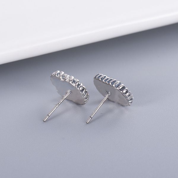 

earrings letter brass 925 silver pin fashion earring for jewelry