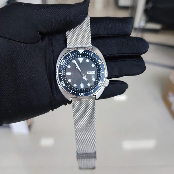 

wristwatches men's automatic mechanical watch nh35 movement sapphire glass diving stainless steel 316l waterproof luminous, Slivery;brown