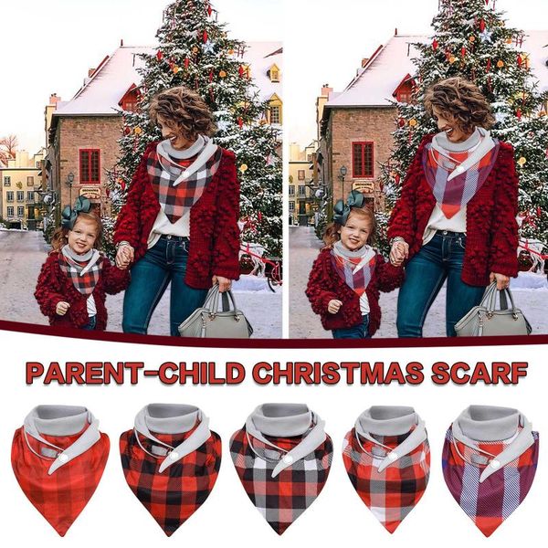 

scarves christmas parent-child ccarf mommy and me scarf set multi-purpose shawl winter windproof warm foulard femme 115, Blue;gray