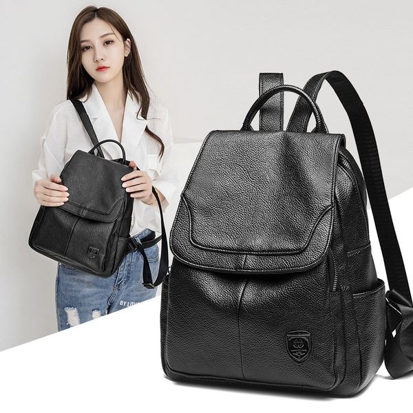 

2021 new korean fashion student spicy mother schoolbag outdoor leisure travel backpack women's anti theft backpack