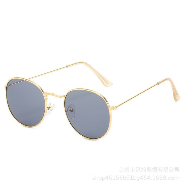 

new small 2021 frame fashion classic women sunglasses vintage brand design luxury men sun glasses outdoor metal glasses, White;black