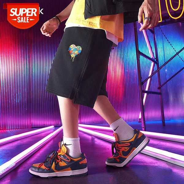 

hong kong romantic loose plus size shorts for men outside the street, fat and five-point pants #ia2q, Black