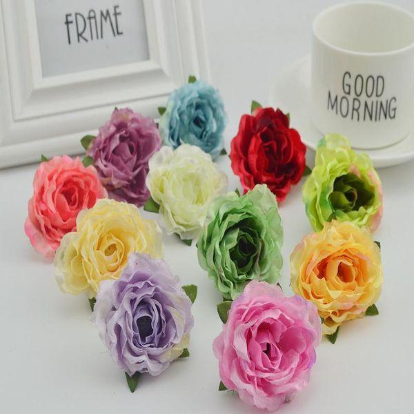 

100pcs artificial flowers wall for wedding home decora bridal wrist accessories diy wreaths fake plastic flower si qylegy