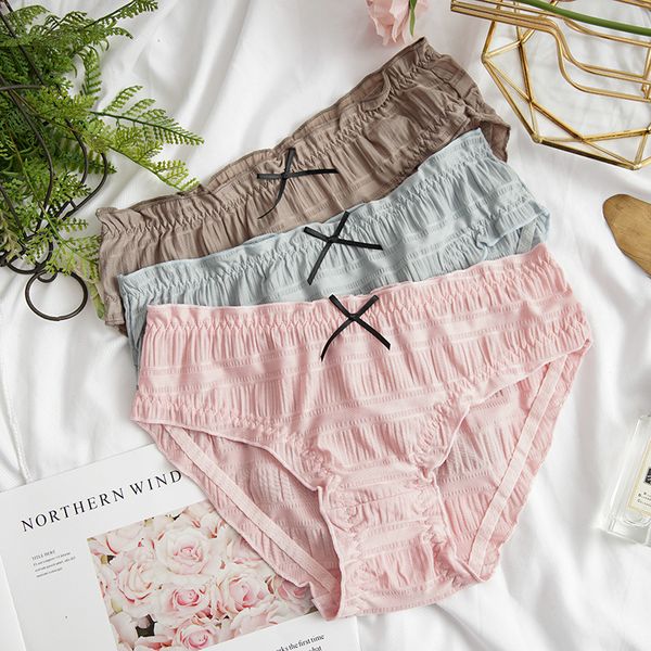 

girl cute fold sweet low waist briefs bread pants lace women's underwear, Black;white