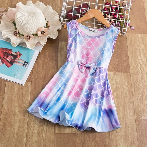 

summer 2021 sleeveless baby princess birthday party girl dress holiday children, Red;yellow