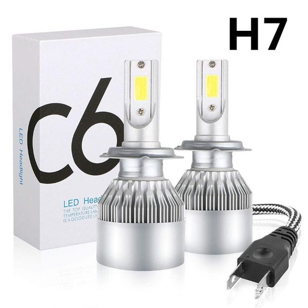 

car headlights 2pcs led headlight c6 h4 9005 9006 h11 h7 6000k high brightness ip68 waterproof
